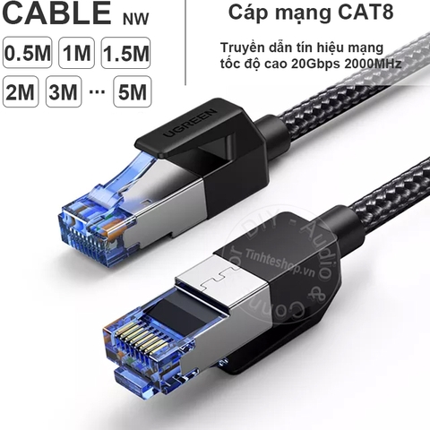 Cáp mạng CAT8 40Gb Ugreen NW153 0.5 đến 20 mét - 40Gbps CAT8 Network Cable