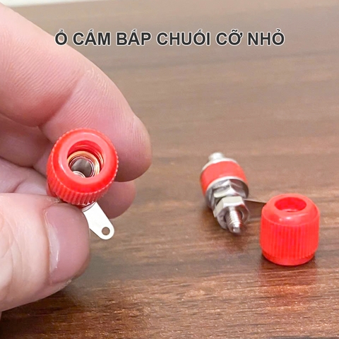 Ổ cắm bắp chuố đen đỏ 4mm 1 chiếc - Industrial banana plug