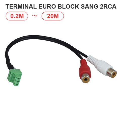 Edge Euroblock 5-Pin to 2-Channel RCA Audio Extraction Cable