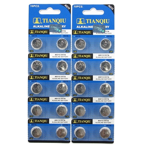 PIN AG13 1128MP 1166A D76A G13A GPA7 GPA76 LR44 LR1154 Tianqiu 1.5V - 1 vỉ 10 viên