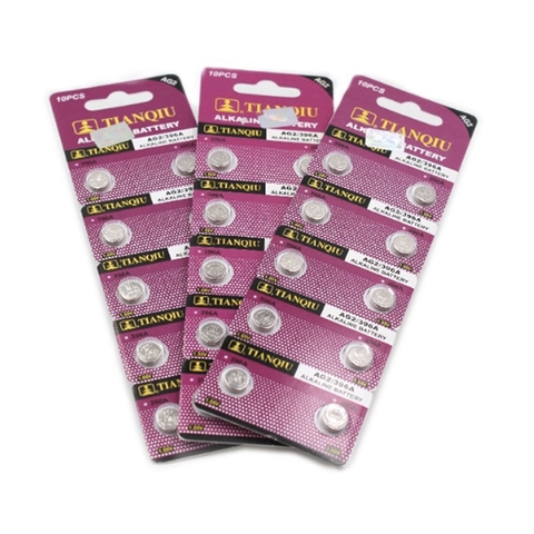 PIN AG2 LR726 LR59 SR726W SR726SW SR59 397 396 GP96A 196 Tianqiu 1.55V - 1 vỉ 10 viên - 1 vỉ 10 viên