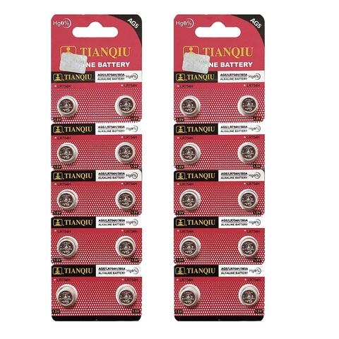 PIN đầu đũa AG5 393 LR48 LR754 SR48 SR754 RW28 309 Tianqiu 1.55V - 1 vỉ 10 viên