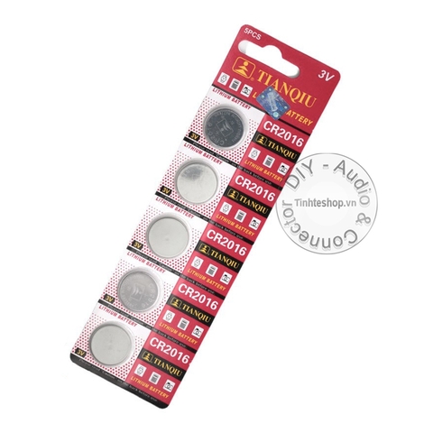 Pin điều khiển cửa cuốn CR2016 Pin điều khiển xe máy CR2016 3V Tianqiu - Lithium battery CR2016