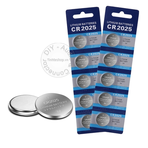 Pin điều khiển xe hơi 2025, Pin điều khiển cửa cuốn CR2025 1 vỉ 5 viên - CR2025 lithium battery