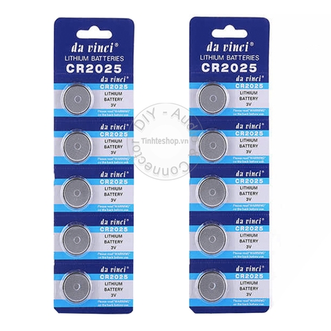 Pin điều khiển xe hơi 2025, Pin điều khiển cửa cuốn CR2025 1 vỉ 5 viên - CR2025 lithium battery