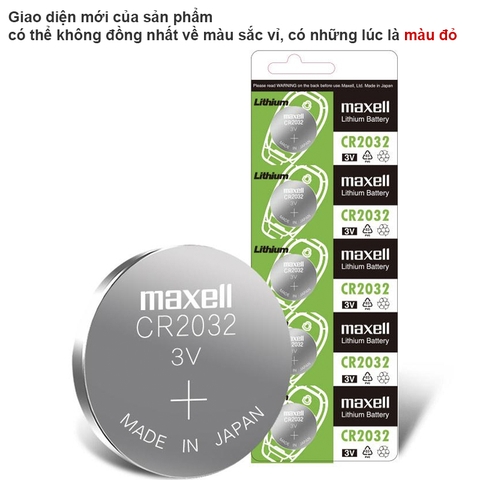 Pin CR2032 BR2032 CR2332 BR2332 DL2032 ECR2032 Maxell 3V - Lithum battery CR2032 1 vỉ 5 viên
