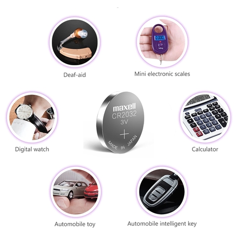 Pin CR2032 BR2032 CR2332 BR2332 DL2032 ECR2032 Maxell 3V - Lithum battery CR2032 1 vỉ 5 viên
