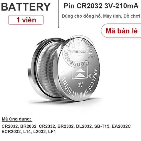 Pin bios máy tính CR2032 Pin 2032 máy tính casio Tianqiu 3V 1 vỉ 5 viên - Lithium battery 2032 for bios computer Calculator