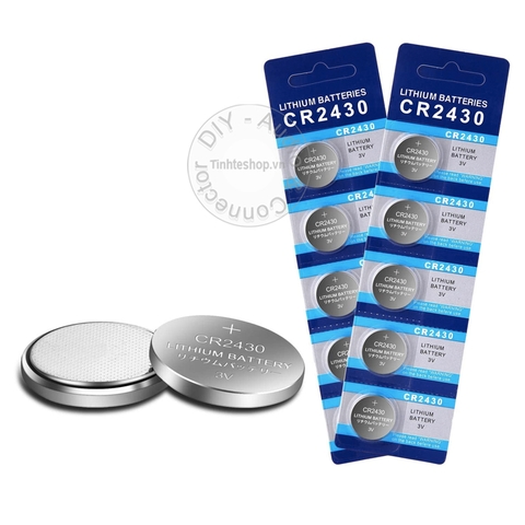 Pin lithium CR2430 Pin điều khiển từ xa 2430 1 vỉ 5 viên - Lithium battery CR2430 DL2430 BR2430