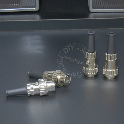 Jack DIN 7pin văn ren cho âm ly Châu Âu - 7-pin audio plug for European amplifier