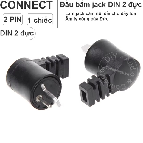 Jack MIDI dẹt 2pin cho âm ly cổ Châu Âu 1 chiếc
