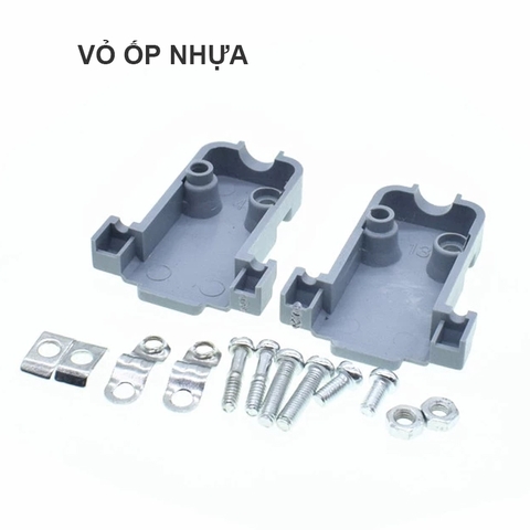 Đầu hàn và vỏ ốp rắc DB15 VGA 3 hàng - Soldering tip and plastic housing for 3-row D-SUB plug.
