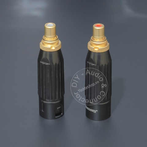 Giác canon ra hoa sen lõi đồng mạ bạc DIY 2 chiếc - 2pcs XLR male to female AV jack diy silver plated copper wire