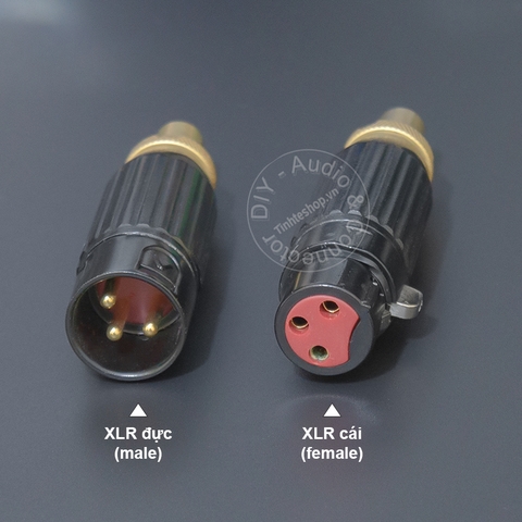 Rắc canon cái ra hoa sen lõi đồng mạ bạc 1 cặp DIY - 2pcs XLR female to lotus female silver plated copper core cable