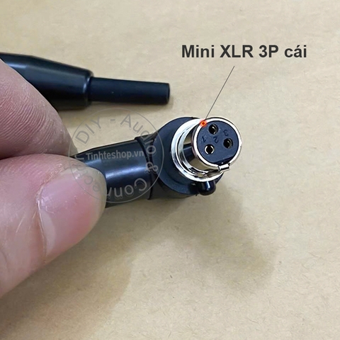 Jack mini XLR đực vuông góc - 90 degree mini XLR audio plug