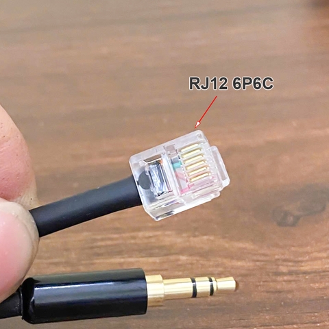 Cáp RJ12 sang 3.5 - 3.5mm Stereo Jack to RJ12 Cable for Fanatec Handbrake for Connecting Clubsport Wheel Bases/Racing Wheels