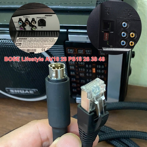 Cáp RJ45 sang mini DIN 9 pin cho Bose Lifestyle 18, 28, 35, 38 và 48 - Compatible Audio Link Cable - 8-Pin DIN to RJ-45 for Connector to Bose Lifestyle Series
