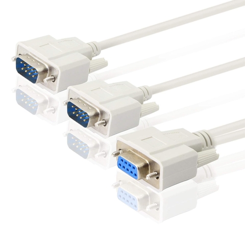 Dây chia cổng RS22 1 ra 2 20cm - DB9 Y Splitter Cable DB9 9 Pin 1 Female to 2 Male Rs232 Serial Splitter Adapter Straight-Through Cable for Connect Various Serial Interface Devices