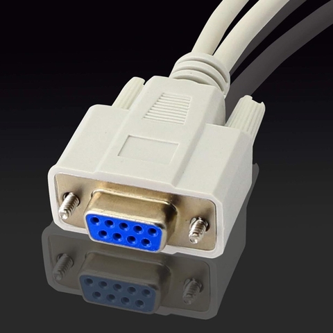 Dây chia cổng RS22 1 ra 2 20cm - DB9 Y Splitter Cable DB9 9 Pin 1 Female to 2 Male Rs232 Serial Splitter Adapter Straight-Through Cable for Connect Various Serial Interface Devices