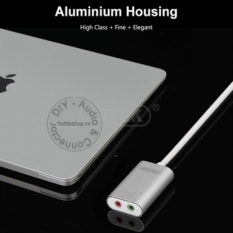 USB-C sang 3.5mm Unitek Y-248 - USB-C External Sound Card Adapter for Stereo Audio