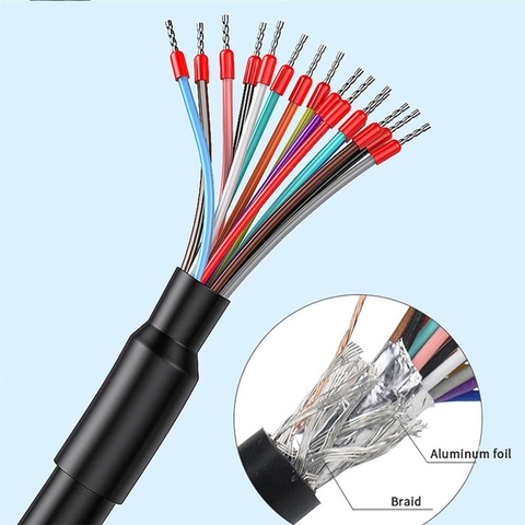 Dây RS232 DB9 đực terminal kẹp cos đấu nối nhanh tùy chỉnh kích thước giao tiếp và sơ đồ