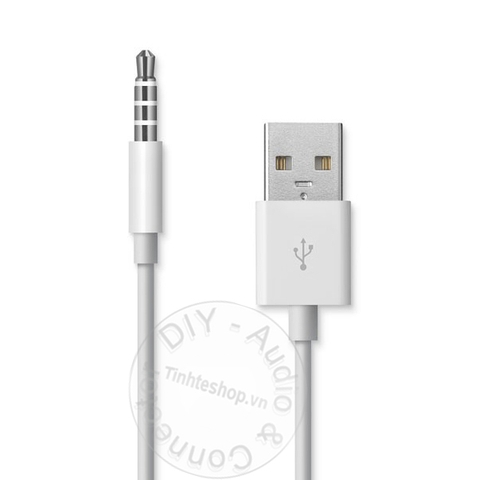 Dây USB sang 3.5 cho iPod Shuffle thế hệ 3 4 5 6 7 Gen MP3 11Cm