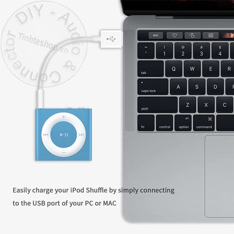 Dây USB sang 3.5 cho iPod Shuffle thế hệ 3 4 5 6 7 Gen MP3 11Cm