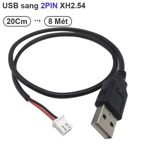 USB to 2pin XH2.54 male cable