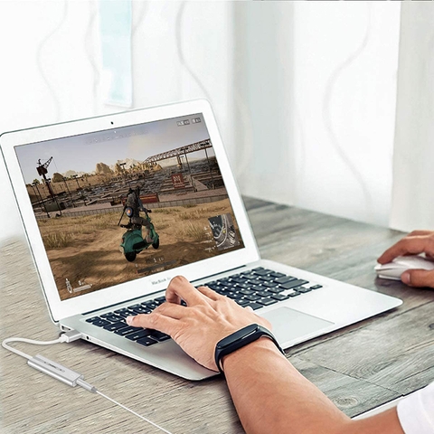 USB ra 3.5mm sound card âm thanh vòm 7.1 - USB External Sound Card 3.5mm Audio Interface Microphone Headphone