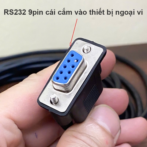 Dây USB sang RS232 cổng cái 20Cm đến 10 mét - Custom-sized USB CH340 chipset to 9-pin female D-Sub adapter cable.