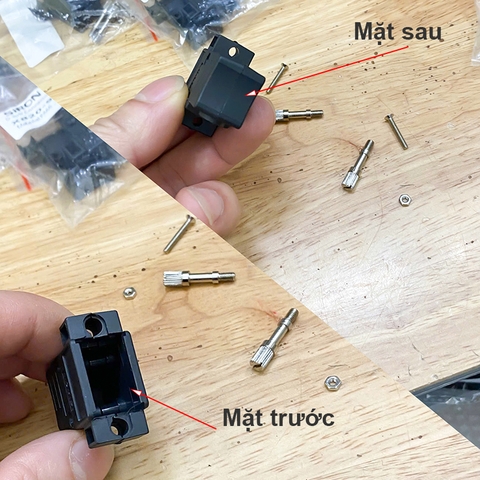 Vỏ ốp cho đầu hàn DB9 DB15 3 hàng vuông góc Siron X820-9 - Housing for 9-pin and 15-pin 3-row right-angle D-SUB soldering connectors.