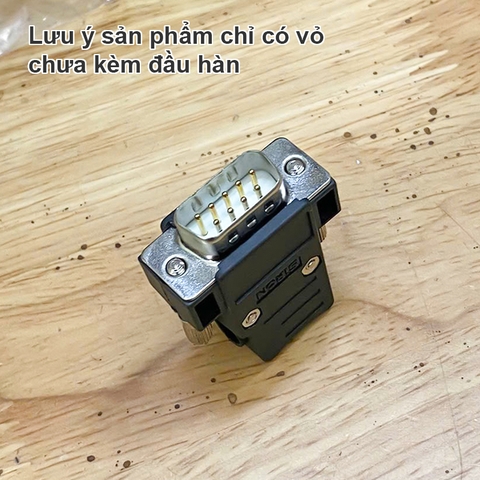 Vỏ ốp cho đầu hàn DB9 DB15 3 hàng vuông góc Siron X820-9 - Housing for 9-pin and 15-pin 3-row right-angle D-SUB soldering connectors.