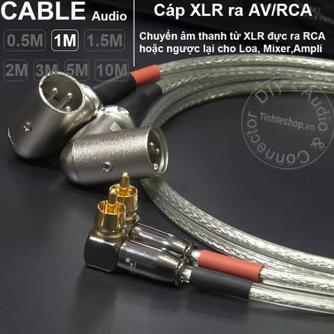 Dây Canon ra hoa sen AV 1 cặp DIY 0.5M đến 5M - XLR male to RCA cable 1 pair