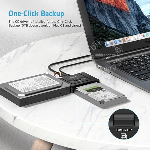 USB sang SATA IDE 2.5'' 3.5'' Unitek Y-3322A hỗ trợ ổ cứng 18TB - USB 3.0 to SATA IDE 2.5/3.5''
