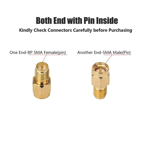 Jack chuyển SMA đực sang RP SMA - SMA male to RP-SMA female connector