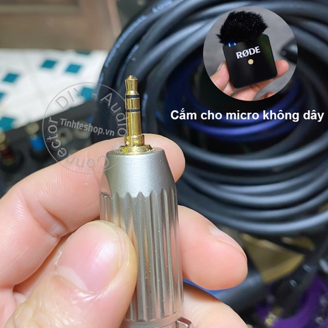 Jack canon sang 3.5 balanced cắm micro không dây cho mixer - XLR female to 1/8