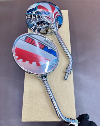 Kính chiếu hậu Takegawa tròn màu xi