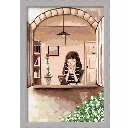 Tranh số hóa tự tô màu Gam C040 20x30cm căng sẵn khung