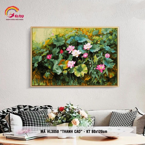 Tranh sơn dầu số hóa tự tô Gam HL3050 khổ lớn 80x120cm KHÔNG KHUNG