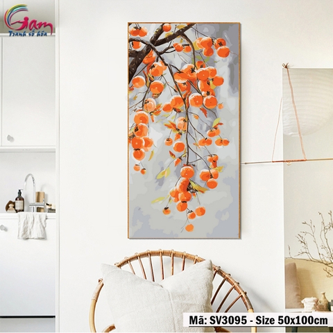 Tranh tô màu theo số Gam SV3095 khổ lớn 50x100cm KHÔNG KHUNG
