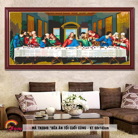 Tranh tô màu theo số Gam TN3049 khổ lớn 60x143cm KHÔNG KHUNG