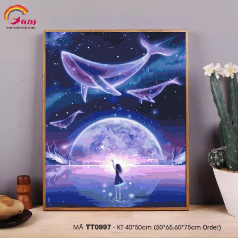 Tranh tô màu theo số, tranh số hóa Gam TT0997