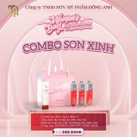 Bộ Set 3 Son Xinh - Tặng Tẩy TBC Môi - Mỹ Phẩm Đông Anh