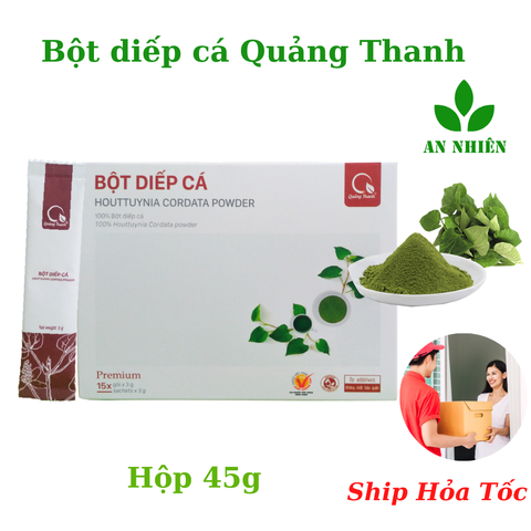 Bột diếp cá nguyên chất sấy lạnh Quảng Thanh - Hộp 45g