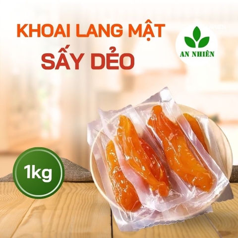 Khoai lang mật sấy dẻo không đường nguyên củ hút chân không 1kg
