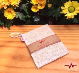 Miếng rửa chén hình chữ nhật lớn xơ mướp Vi Lâm 10x13cm