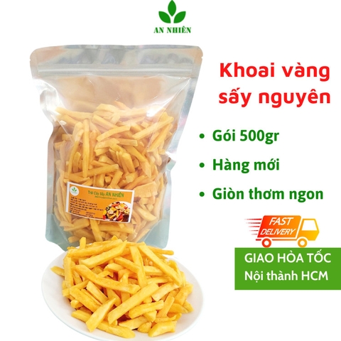 Khoai lang vàng sấy giòn hàng nguyên An Nhiên 500g