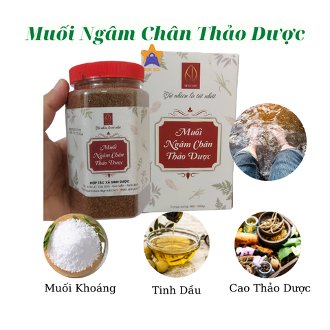 Muối ngâm chân thảo dược 550g, sản phẩm từ HTX Sinh Dược