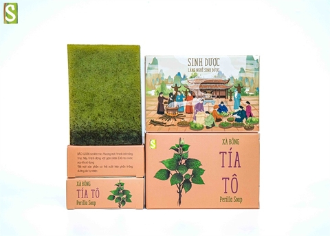 Xà bông sinh dược tía tô HTX Sinh Dược 110g – 55g