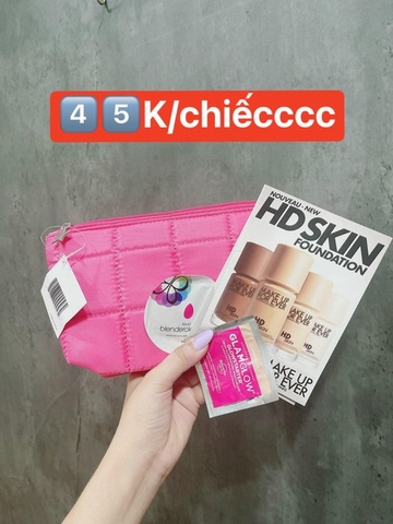 Túi Đựng Mỹ Phẩm Estee Lauder Màu Hồng + Tặng Sample